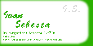 ivan sebesta business card